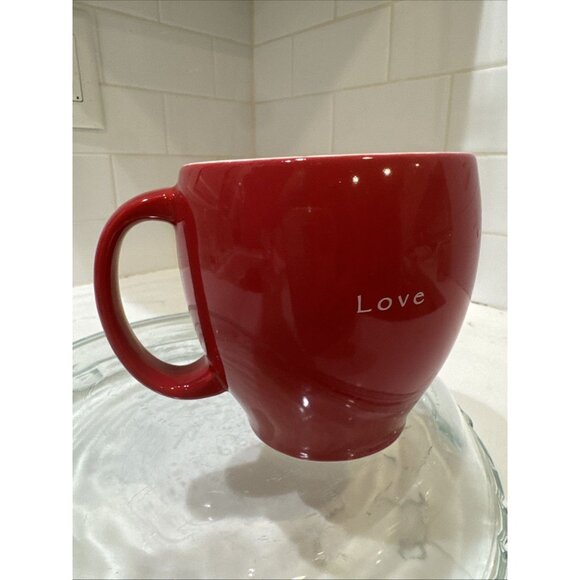 Vintage Starbucks Coffee Mug Valentines 2004 RED Feng Shui LOVE - Picture 6 of 13